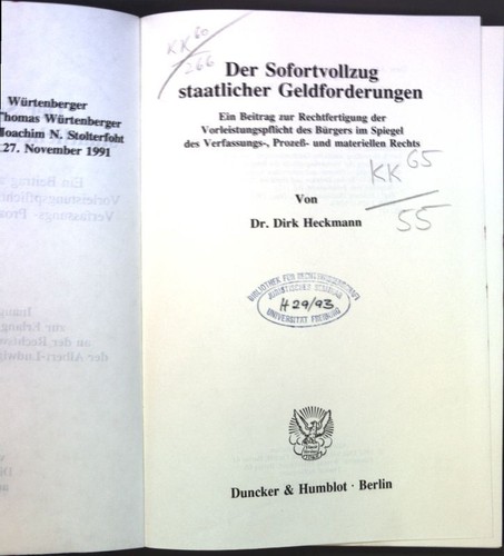 Der sofortvollzug staatlicher - der,