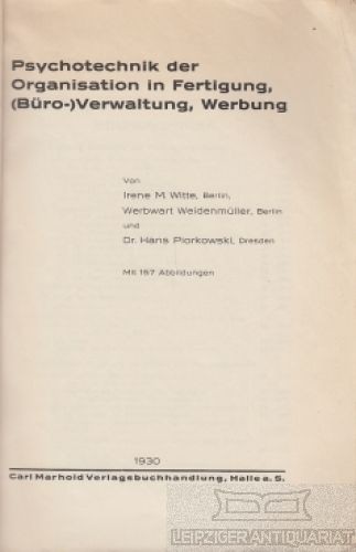 Buch psychotechnik der - buch:,