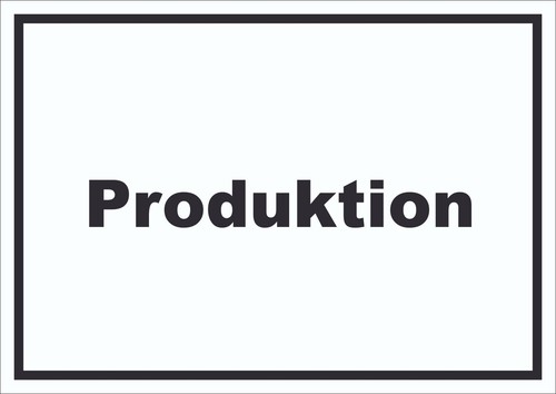 Produktion schild mit - produktion,