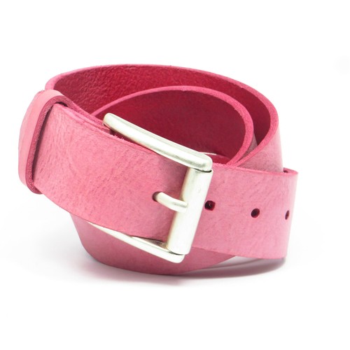 Ledergürtel breit pink - cm,