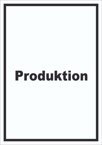 Produktion schild mit text - produktion,